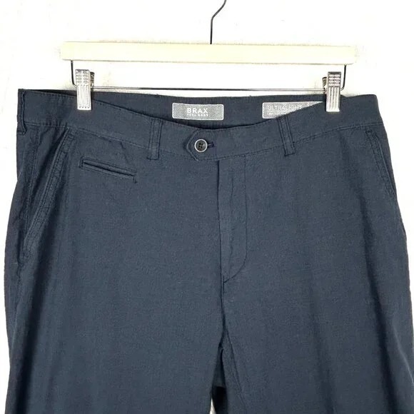 Brax Pants Men 37x29* Blue Everest Ultralight Chino Straight Regular Fit Stretch - Picture 3 of 15